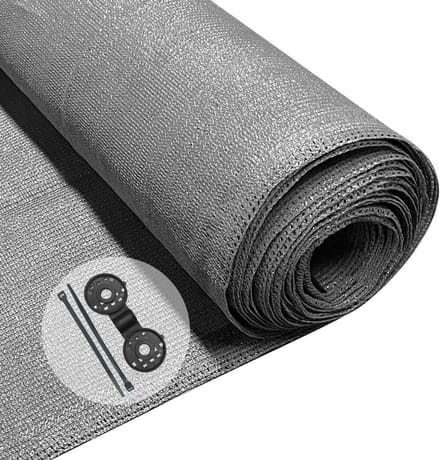 Tuinscreening Privacy Netting 18 × 10 m HDPE Shading Net 75% Shading Rate UV-bestendig scheurbestendig - grijs