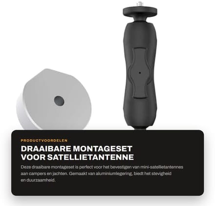 Dailygoods - Draaibare Montageset voor Satellietantenne met Adapter