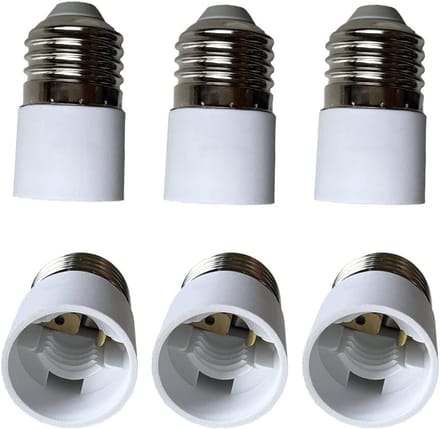 6 Stuks Lampvoet Adapter E27 naar E14 voor LED Lampen, Verlichting en Huishoudelijk Gebruik