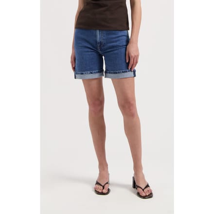 Mud Jeans Luna Mid Short Stone Vintage Größe: L | Kurze Sporthosen Outlet | Damen