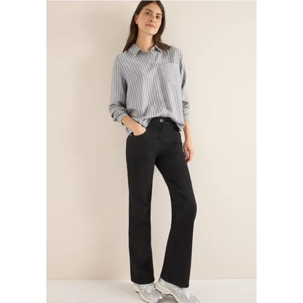Gestreept flanellen overhemd blouse