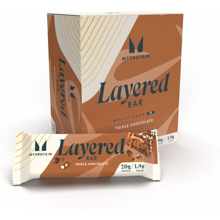 Eiwitreep met laagjes - 6 x 60g - Triple Chocolate Fudge