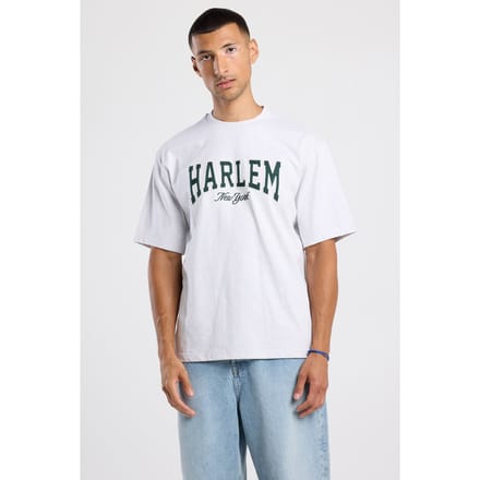 America Today Evert Light Grey Melange Größe: S | Bedruckte T-Shirts Outlet | Herren | Grau