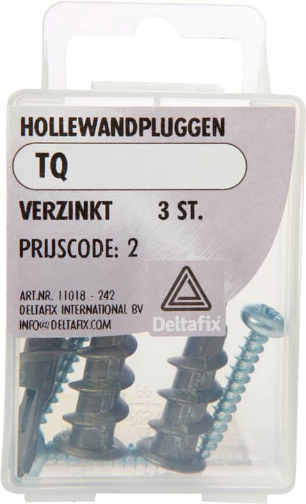 HOLLEWANDPLUGGEN TQ Aluminium . VERZINKT 3 stuks . DeltafiX.