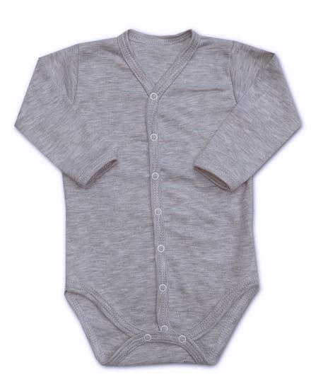 Dartomik - Body - Lange Mouw - Grijze Melange - 56