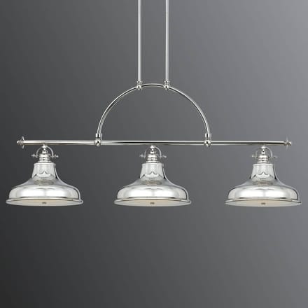 Quoizel LED Hanglamp Emery | 3X E27 Max 60W | Dimbaar | Imperial Silver