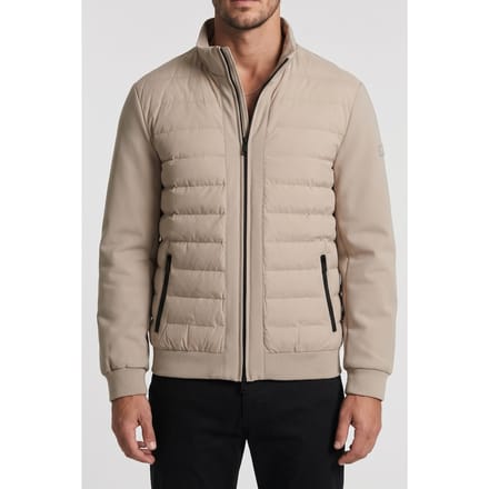 GUESS  Eco Quilted Jacket Traditional Khaki Taglia: L | Bomber Outlet | Uomo | Marrone