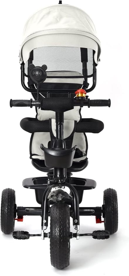 Kinderdriewieler 4-in-1 - Loopfiets Duwstang - Buiten Spelen - Groeit Mee Met Kind - Lichtgrijs