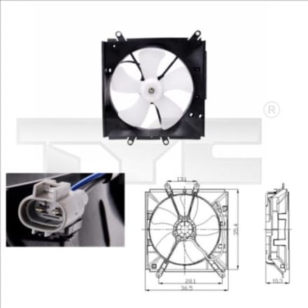 Koelventilatorwiel, motorkoeling TYC 836-0001