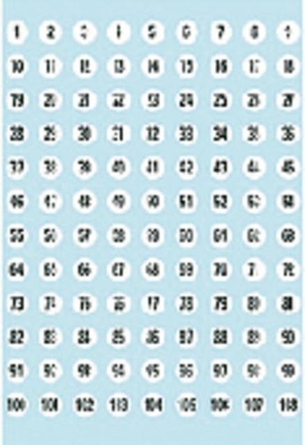 Etiket herma 4128 8mm getallen 1-540 540st | 10 stuks
