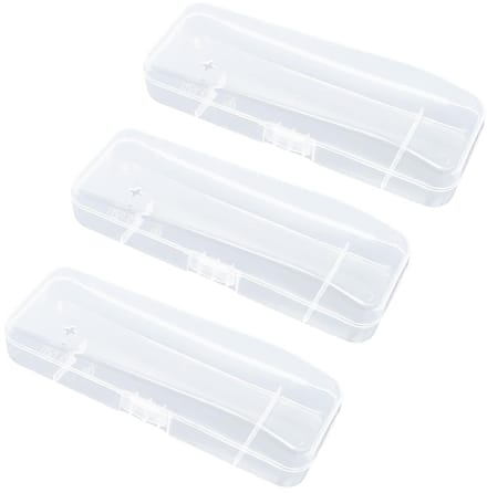 Dailygoods- Scheermes - 3 Stuks - Opbergdoos - Bescherming - Houder - Veiligheidswaarschuwing - Transparant - Scheermeshouder