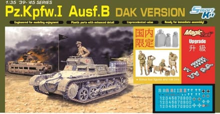 Dragon Modelbouwpakket Militaire voertuigen - 6207 Panzerkampfwagen I - Pz.Kpfw. I Ausf. B - DAK Version - Tank Plastic - 1:35 - Modelbouw