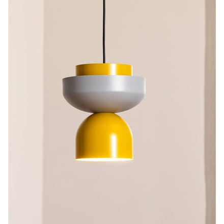 ALDEX Hanglamp Ulia, geel/grijs, metalen kap