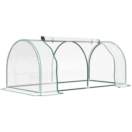 4goodz Foliekas staal PVC 200 x 100 x 80 cm - Transparant