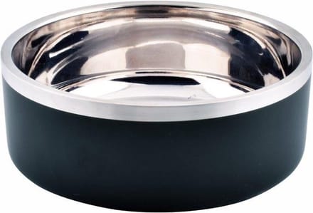 Dubbelwandige RVS-bak - 950 ml & 1850 ml - Zwart