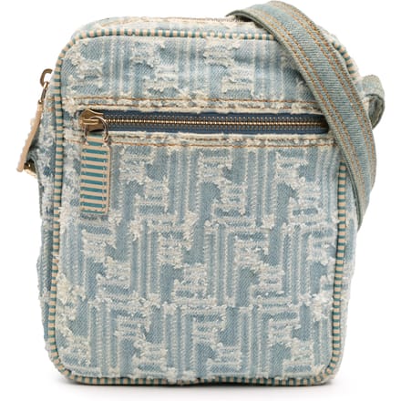 Denim Schoudertas met Verstelbare Strap