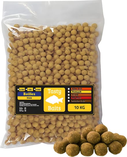 Tasty Baits - Mango Cream - Boilies - 20mm - 10kg - Oranje - Karper Aas - Karper Lokvoer - Karpervissen