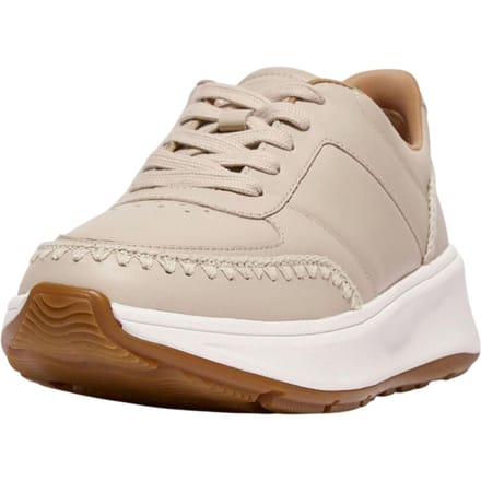 FitFlop Gehaakte leren platte sneakers voor dames (Beige)
