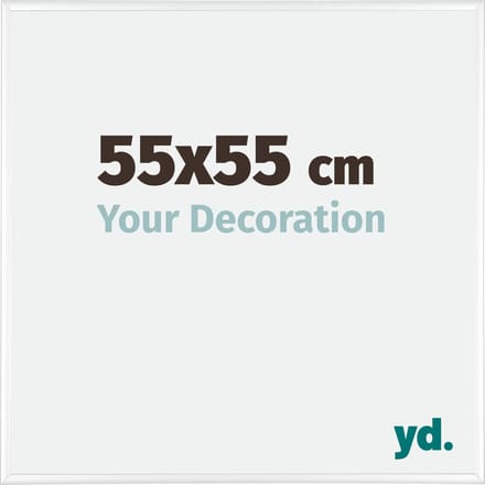 Your Decoration - Fotolijst 55x55 cm - Aluminium - Wit Hoogglans - Kent