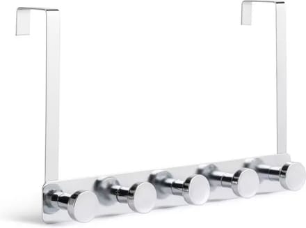 Argos Home Overdeur Set van 5 Ronde Haken Deurhanger Kapstok Chroom
