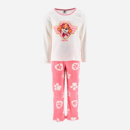 PAW Patrol Pyjama / Huispak - Wit/Roze - Coral Fleece - Maat 98 (3 Jaar)
