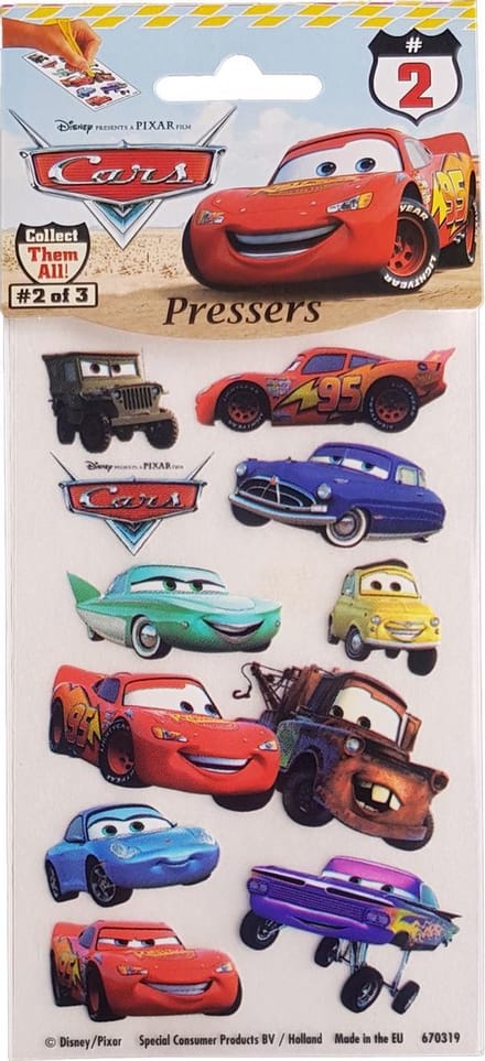 Cars afwrijfplaatjes No. 2