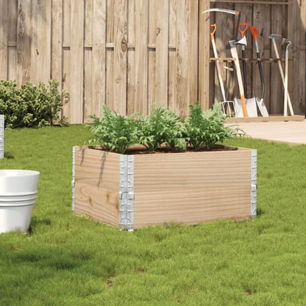 vidaXL - Plantenbak - 80x60 - cm - massief - grenenhout