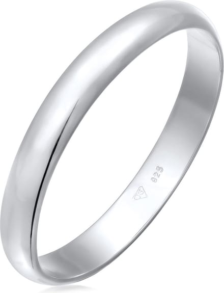 Elli - Ring - Dames Band Paar Eenvoudig Breed in 925 Sterling Zilver - Dames