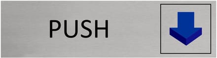 CombiCraft aluminium deurbordje push - Blauwe pijl