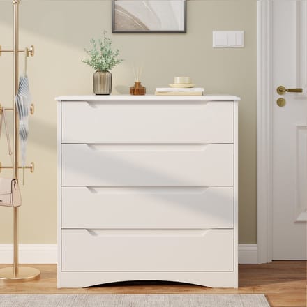 Bealife AP22 Ladekast - Opbergkaste Slaapkamer met 4 Ruime - Wit