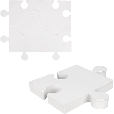 Lege Puzzels - Tekenen Schilderen - DIY Knutselen - Grote Vellen - 23x20 cm - Wit