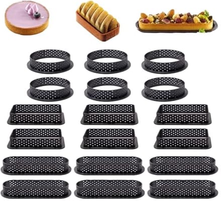 Geperforeerde Mousse Tartelette Vormpjes voor Desserts - 12 Stuks