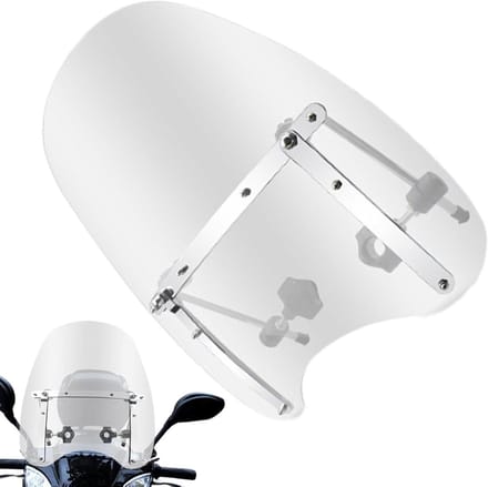Motorfiets Windscherm - Scooter Front - Comfortabel Rijden - Universele Pasvorm - 46 x 41 cm - Helder