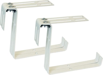 Geli Balkonbeugel - 4x - voor railing t/m 14 cm - wit - bloem/plantenbakken ophang beugel