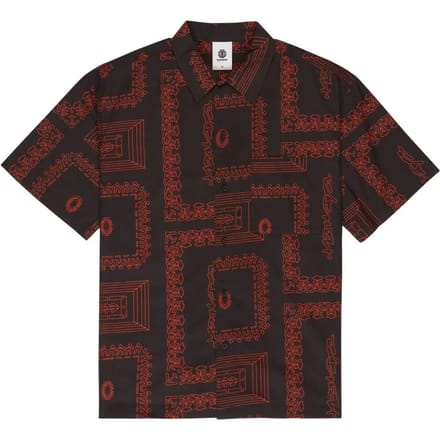Element Elywt00204 Regular Fit Overhemd Met Korte Mouwen Bruin S Man