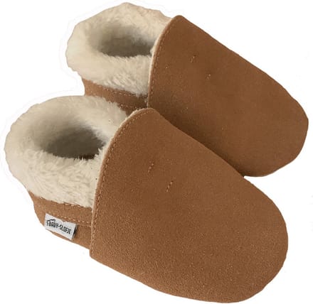 Babyslofjes winter suede van Baby-slofje - Bruin maat 16/17