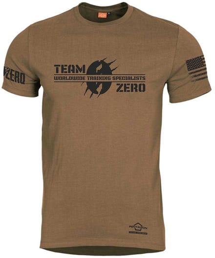 Pentagon Ageron Zero Edition Wts T-shirt Met Korte Mouwen Bruin S Man