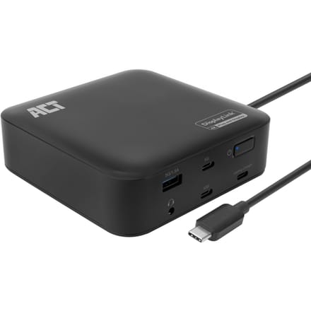 ACT Universeel USB-C Dockingstation 4K, voor 2 HDMI/DisplayPort monitoren, DisplayLink, compact model AC7150