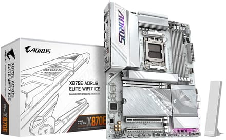 Gigabyte X870E A ELITE WF7 ICE Moederbord Socket AMD AM5 Vormfactor ATX Moederbord chipset AMD® X870E