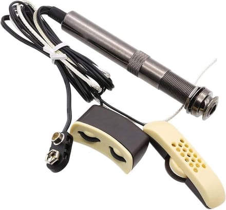 Gitaar Pickup - Akoestisch Element - Muziek Versterken - Met Microfoon - One Size - Zwart