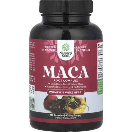 Nature's Craft, Women's Wellness, Maca Root Complex, 120 Capsules