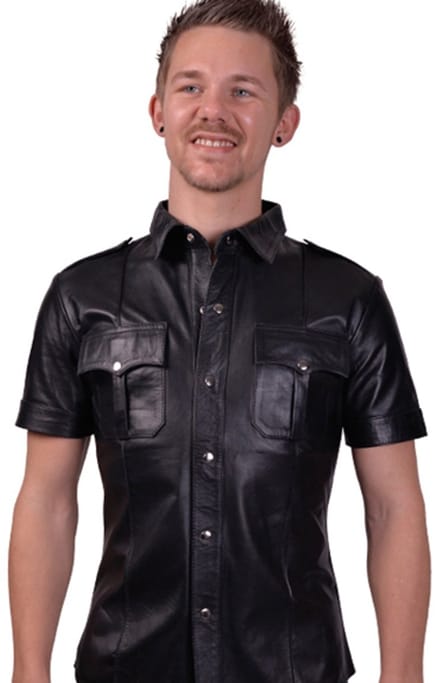 Mister B schapenleer politie shirt korte mouw medium