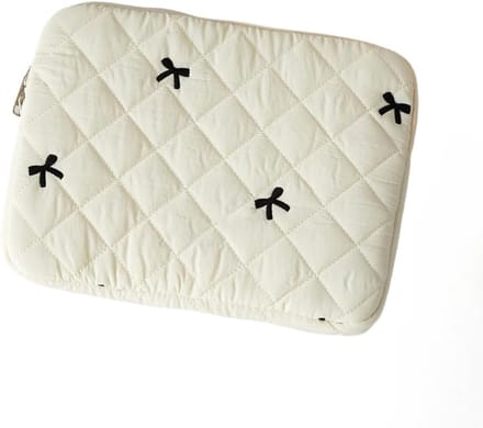 Schattig strikpatroon, laptoptas, laptophoes, tablethoes (15-15,6 inch, wit)