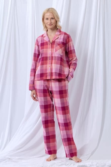 Lords & Lilies pyjama dames - roze geruit - 252-50-XPW-W/983 - maat L