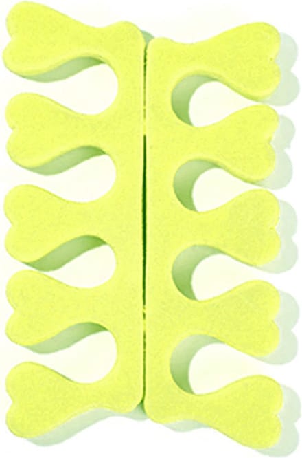 DW4Trading Foam Vinger & Teenspreiders - Geel - 2 Stuks
