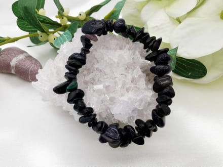 Edelsteen – Armband – 1 + 1 Gratis - Goudsteen – Blauw - Splitstenen – 17 cm.