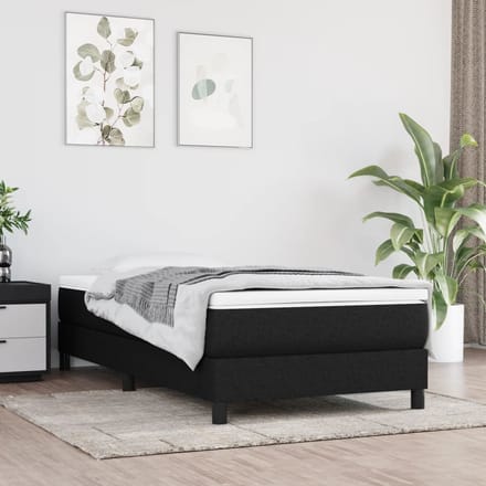 vidaXL - Boxspring - bed - 90x190 - cm - stof - zwart
