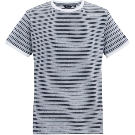 Regatta Heren Benlin Gestreept T-Shirt (Wit, Marine)
