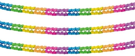 Haza feestslingers verjaardag - 3x stuks - papier - 6m - multi-color