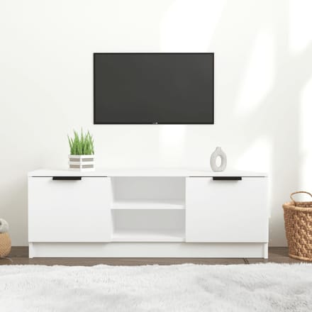 vidaXL - Tv-meubel - 102x35x36,5 - cm - bewerkt - hout - wit